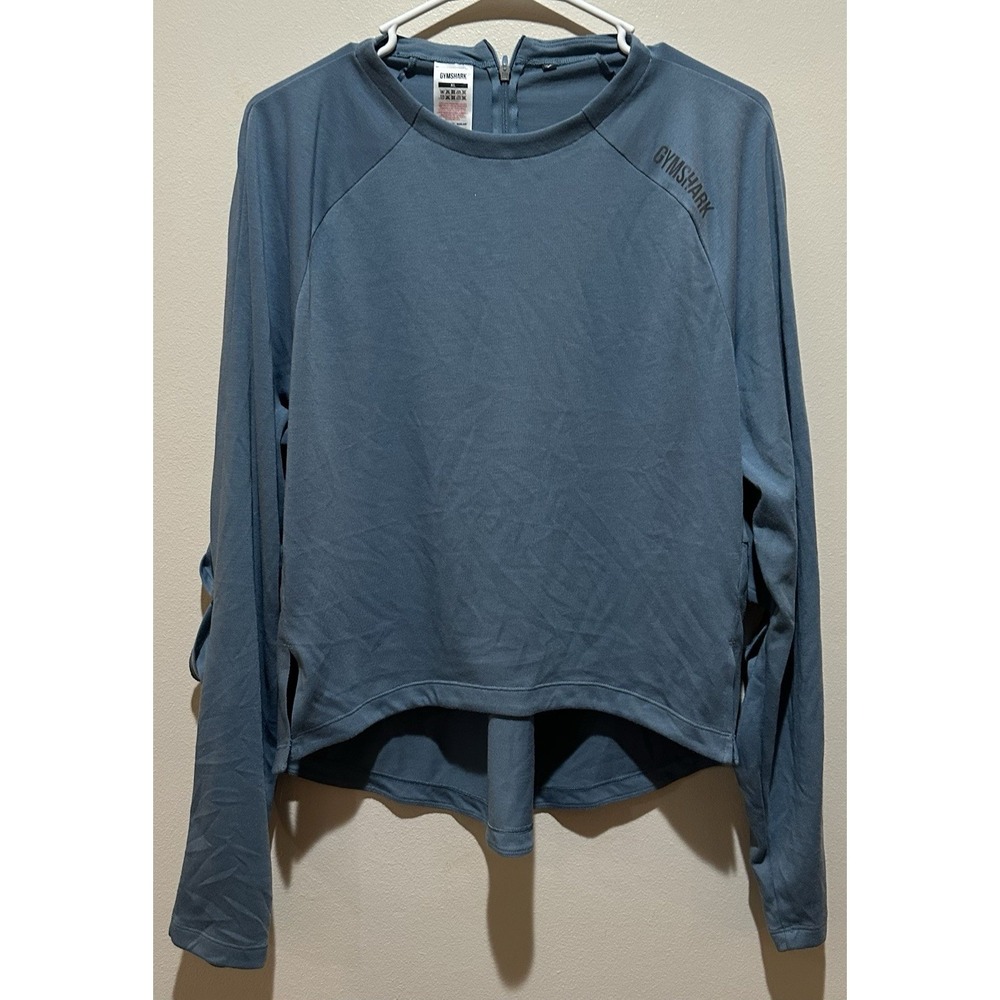 Gymshark Women's‎ Venture Long Sleeve Top Size XL - Blue Stone